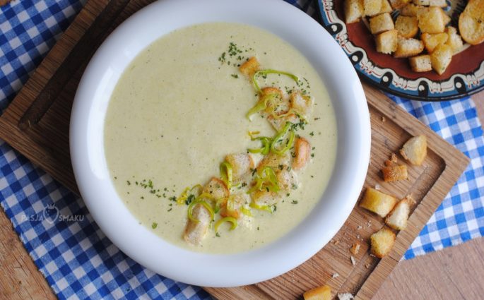 Krem z porów z serkiem topionym