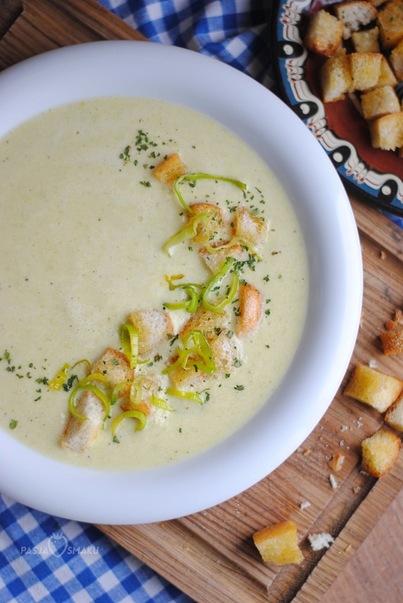 Krem z porów z serkiem topionym 