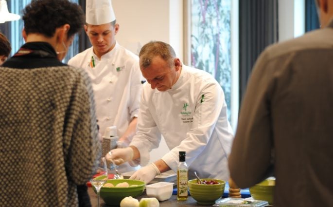 Live cooking w Holiday Inn Warsaw