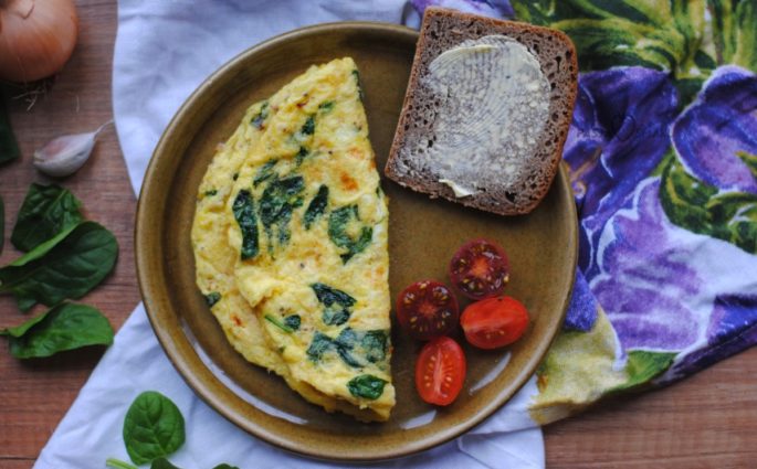 Omlet ze szpinakiem